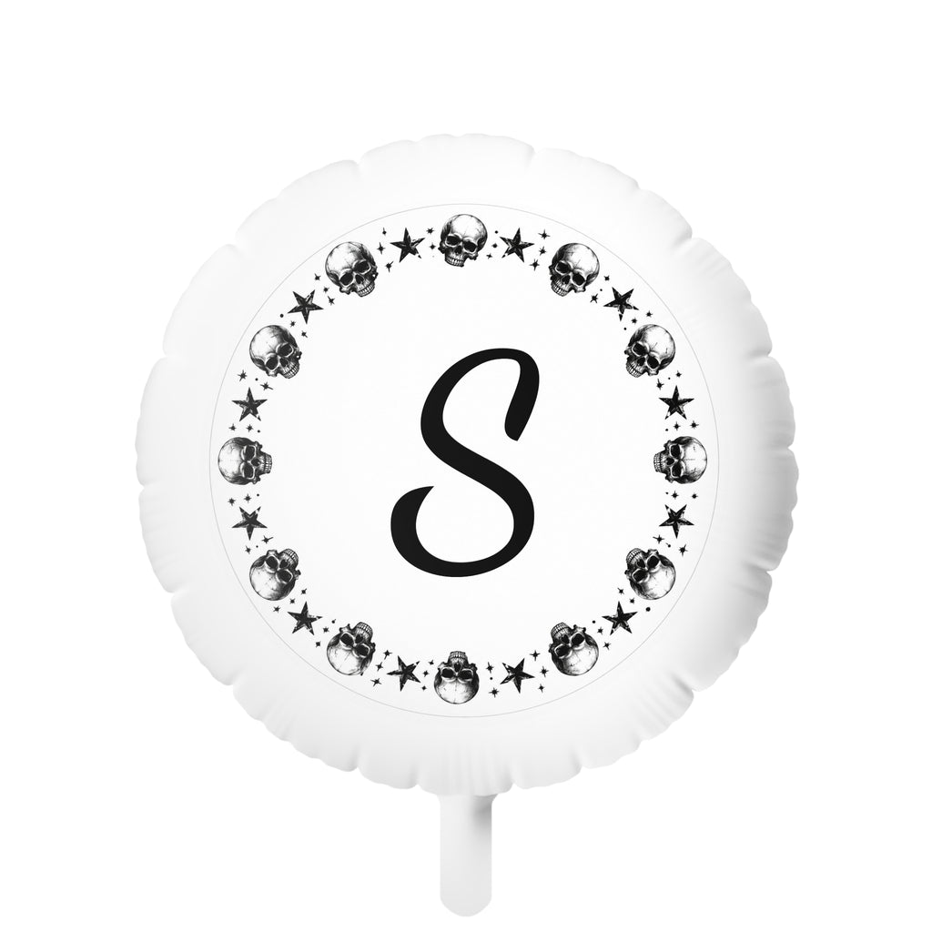 Personalized Skull Wreath Mylar Balloon