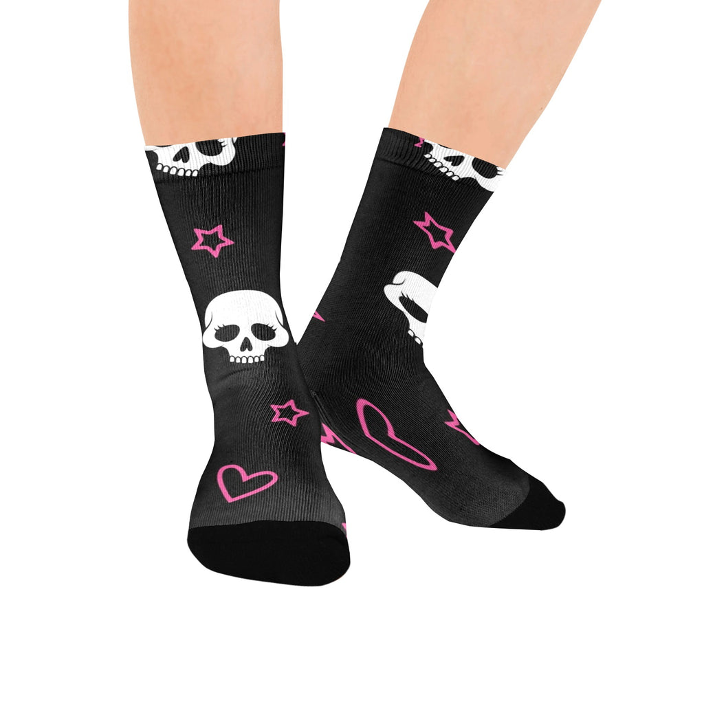 Skull And Stars Womens Socks