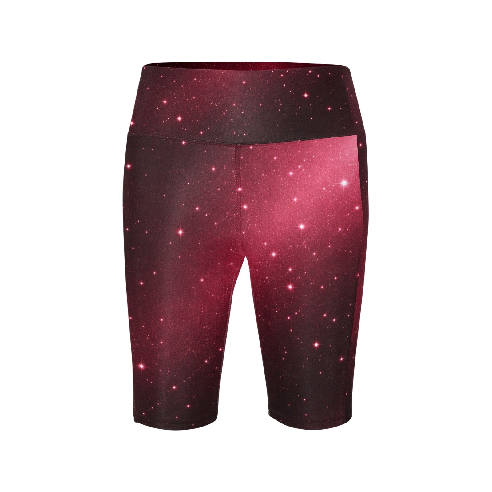 Crimson Red Biker Shorts