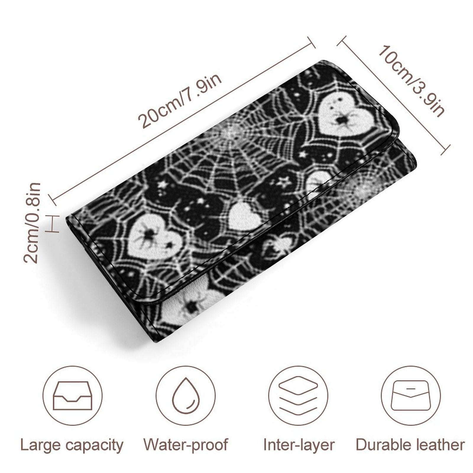 Web Of Hearts Foldable Wallett