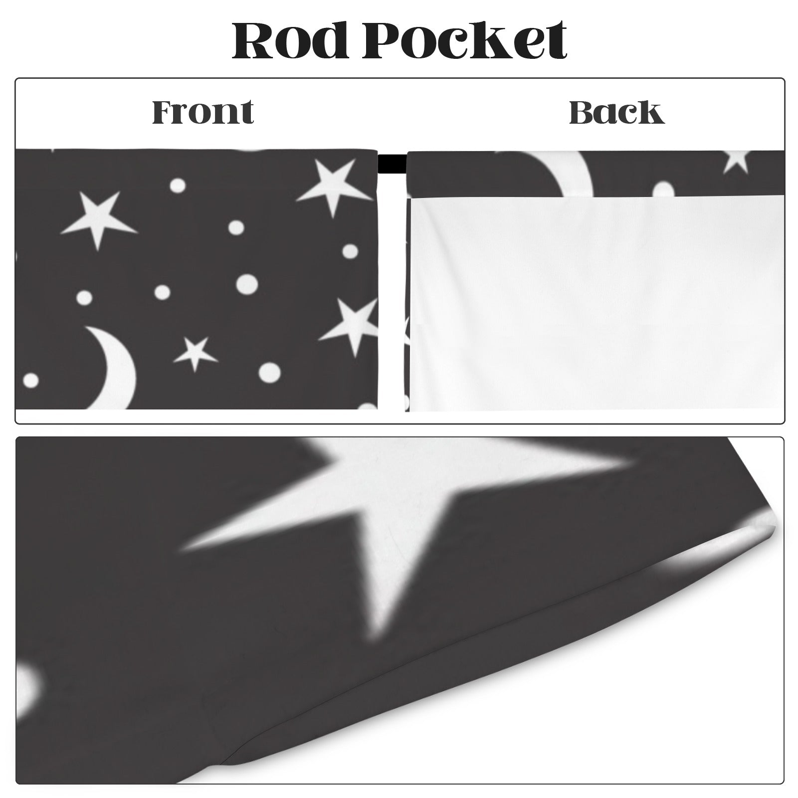 Night Sky Window Curtains 52"x63"