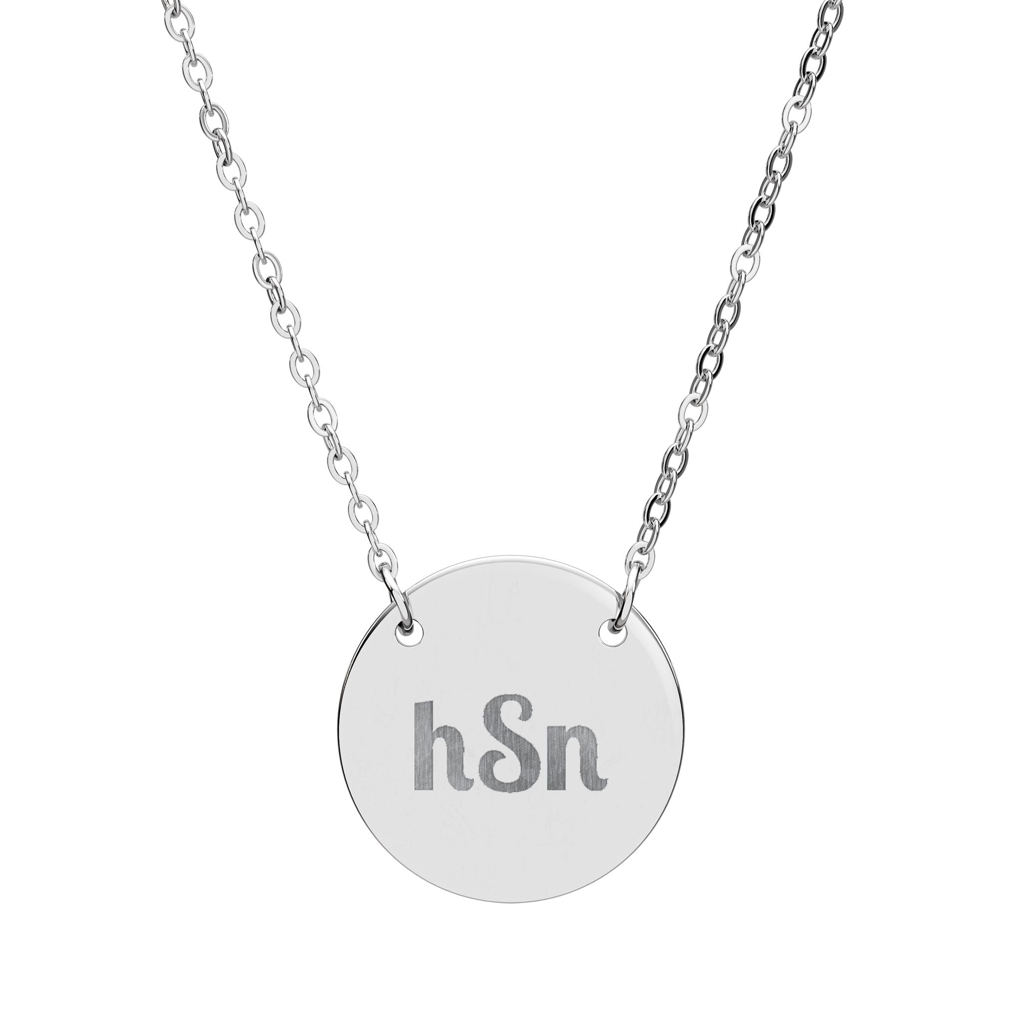Personalized Engraved Circle Necklace