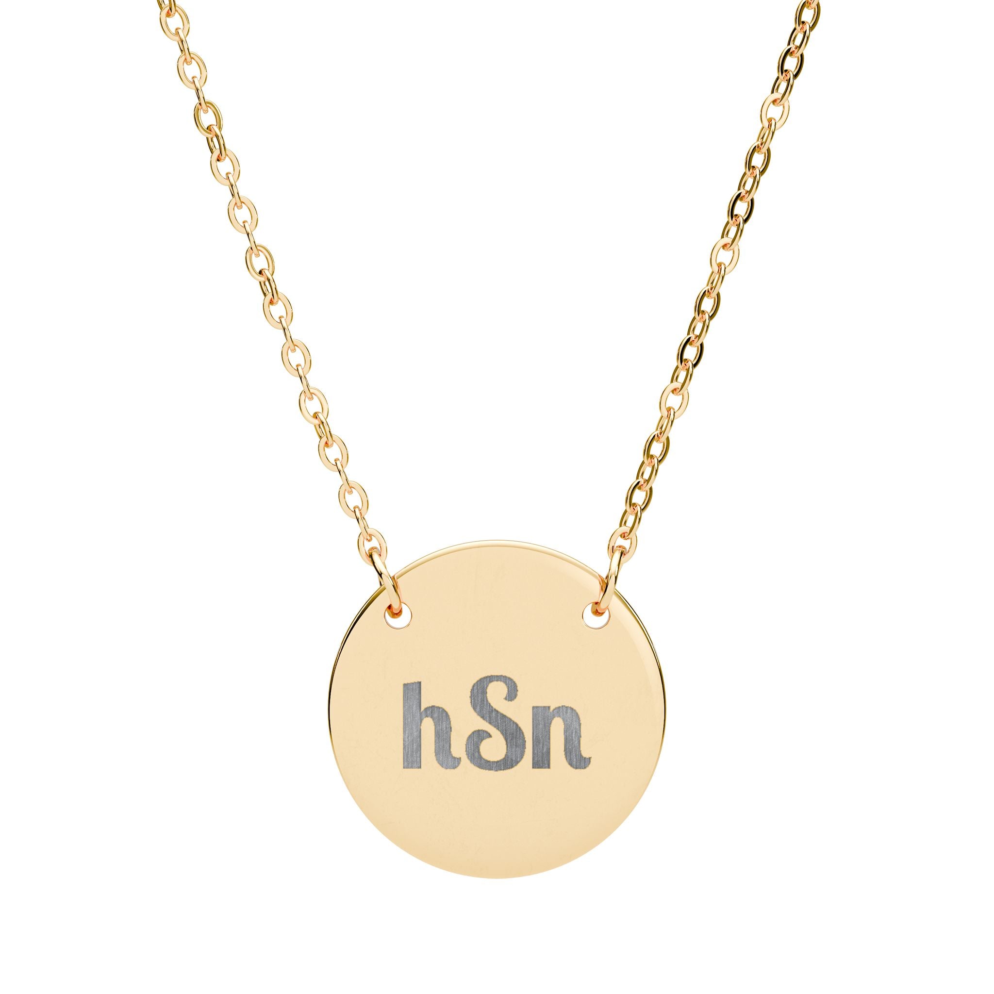 Personalized Engraved Circle Necklace