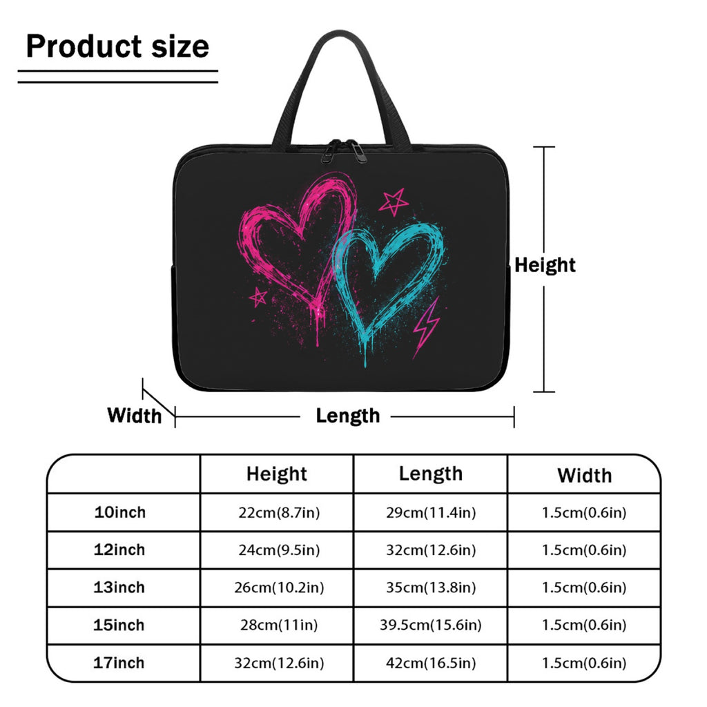 Rebel Hearts Laptop Bag 10inch