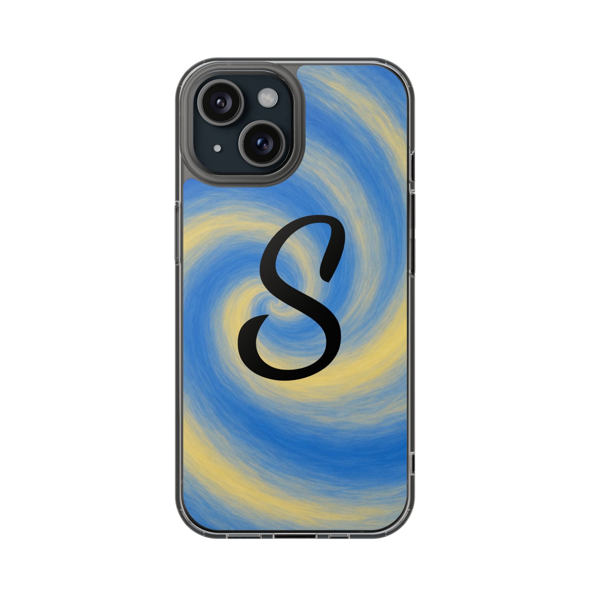 Personalized Blue Lemon Swirl Impact Phone Case