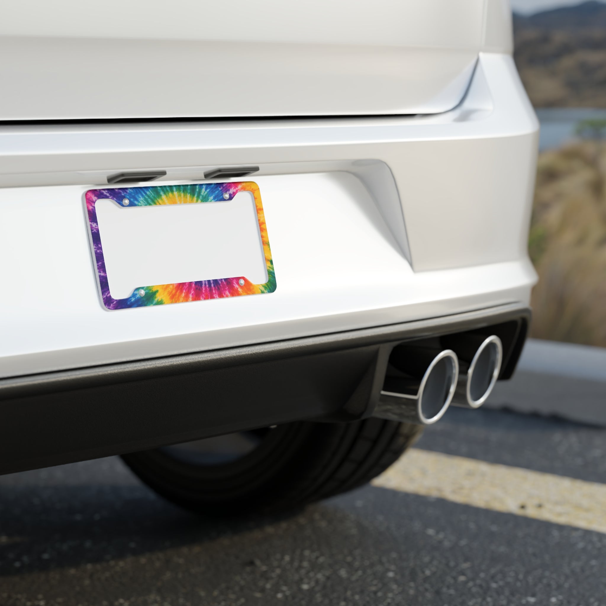 Groovy License Plate Frame