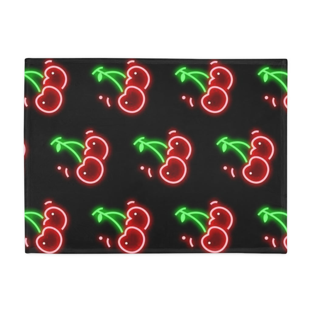 Neon Cherry Plush Fleece Blanket