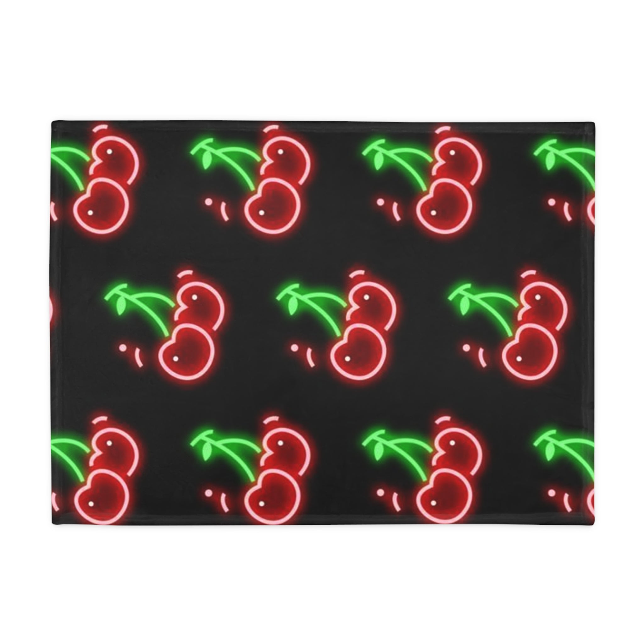 Neon Cherry Plush Fleece Blanket