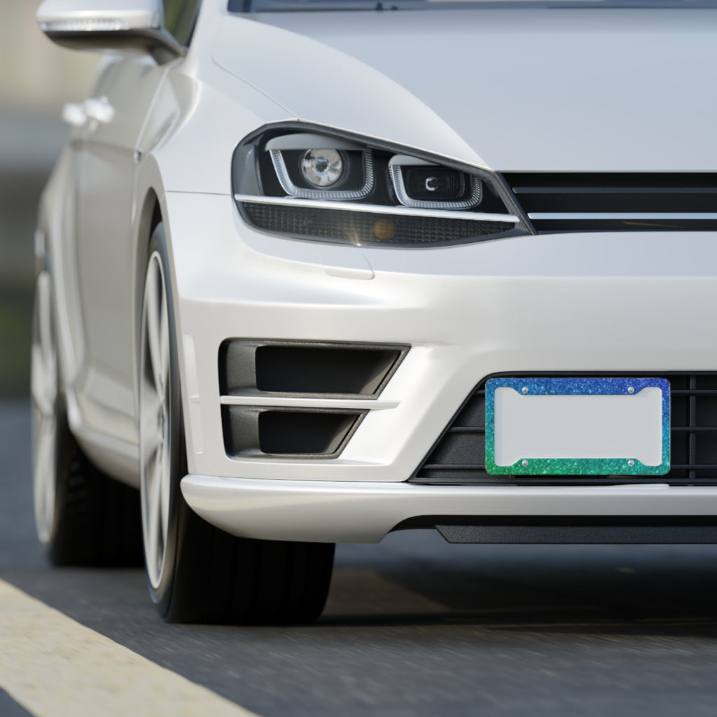 Ombre Bloom License Plate Frame