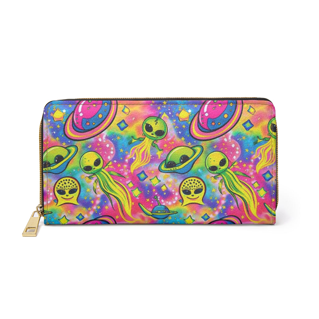 Trippy Space Zipper Wallet