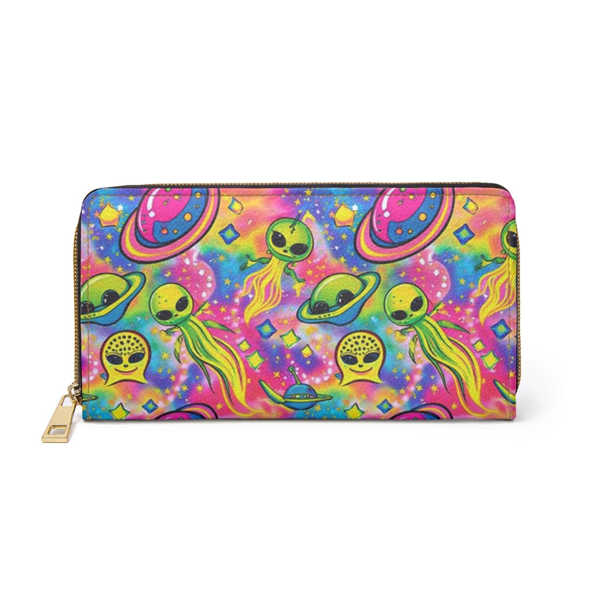 Trippy Space Zipper Wallet