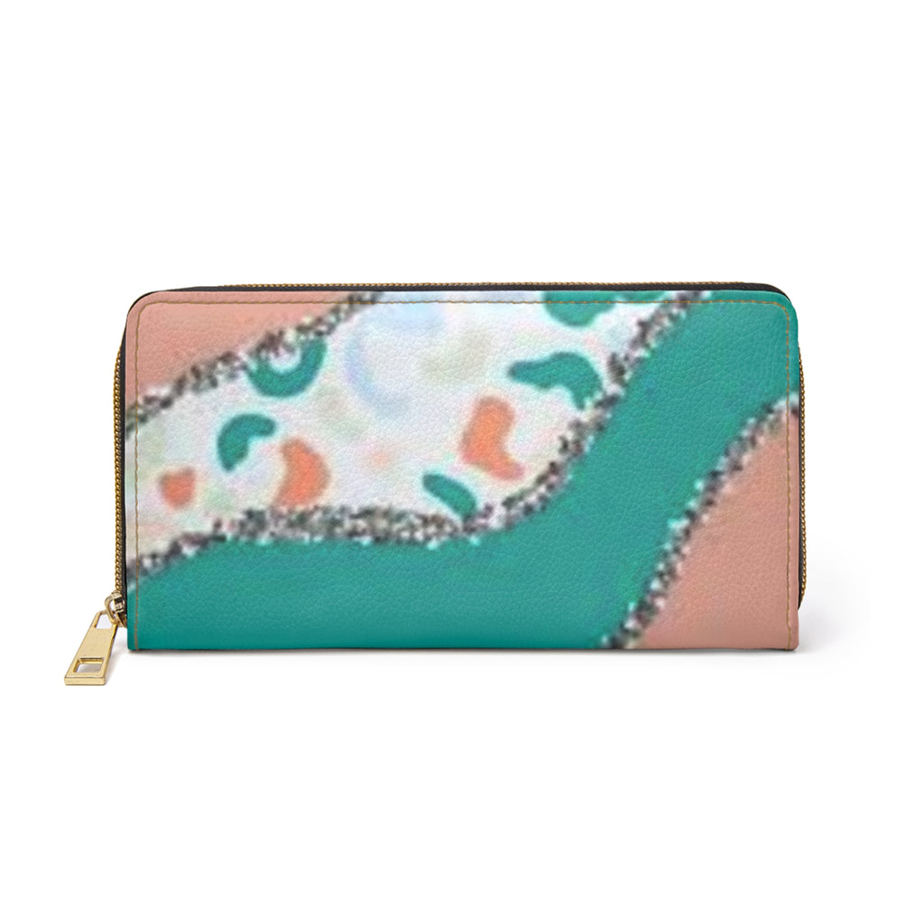 Seafoam Blush Zipper Wallet