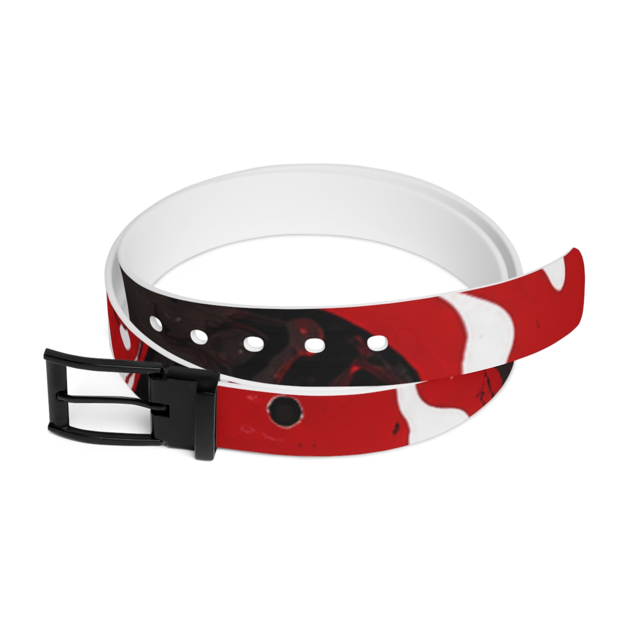 Crimson Whiteout Pattern Belt