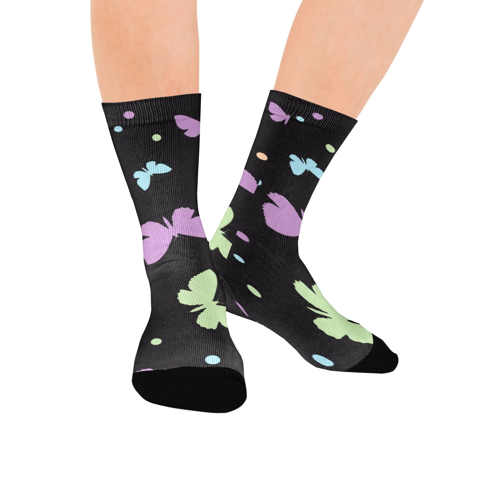 Pastel Butterfly Womens Socks