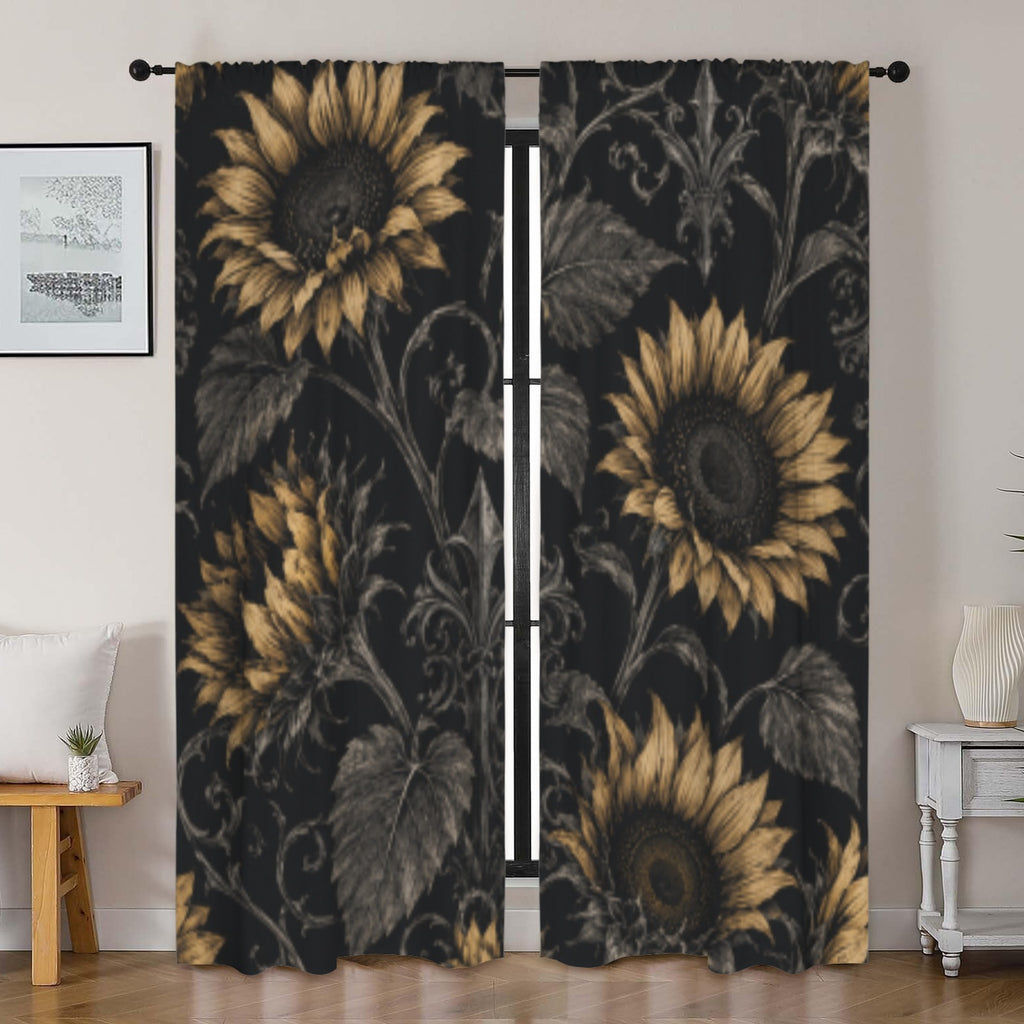 Sunflower Shadows Curtains 42"x84"