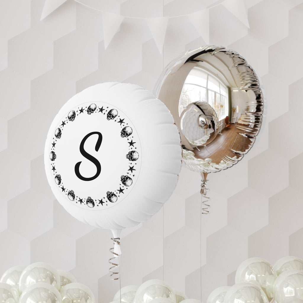Personalized Skull Wreath Mylar Balloon