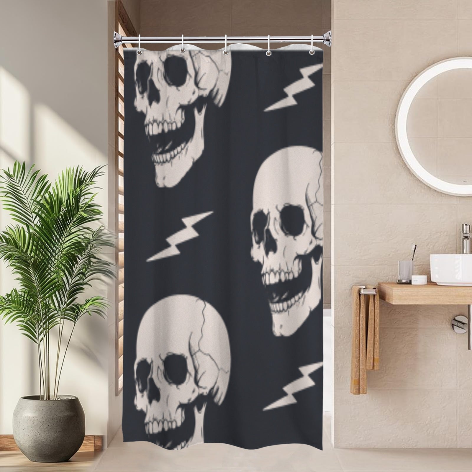 Electric Skull Shower Curtain