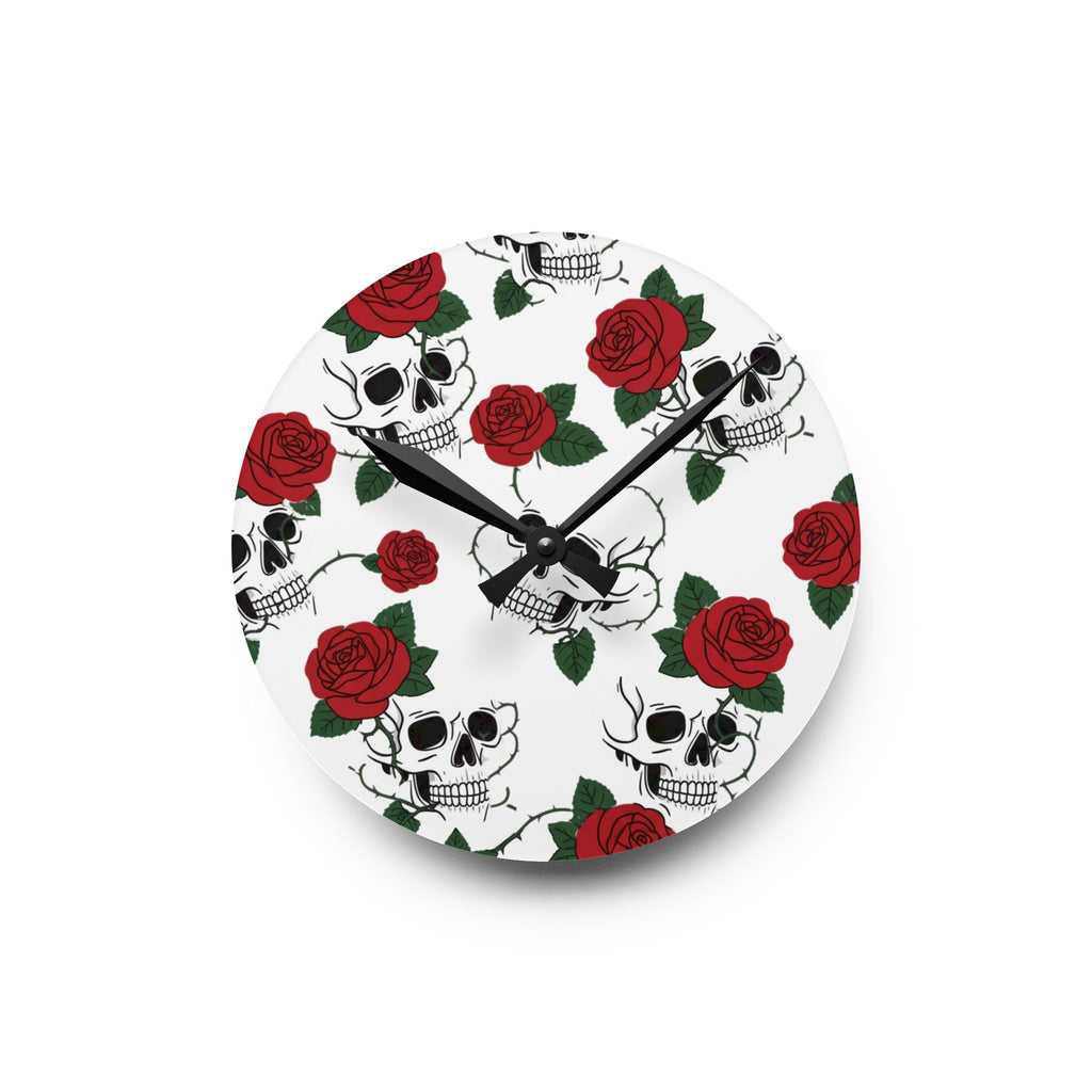 Lovely Rose Acrylic Wall Clock