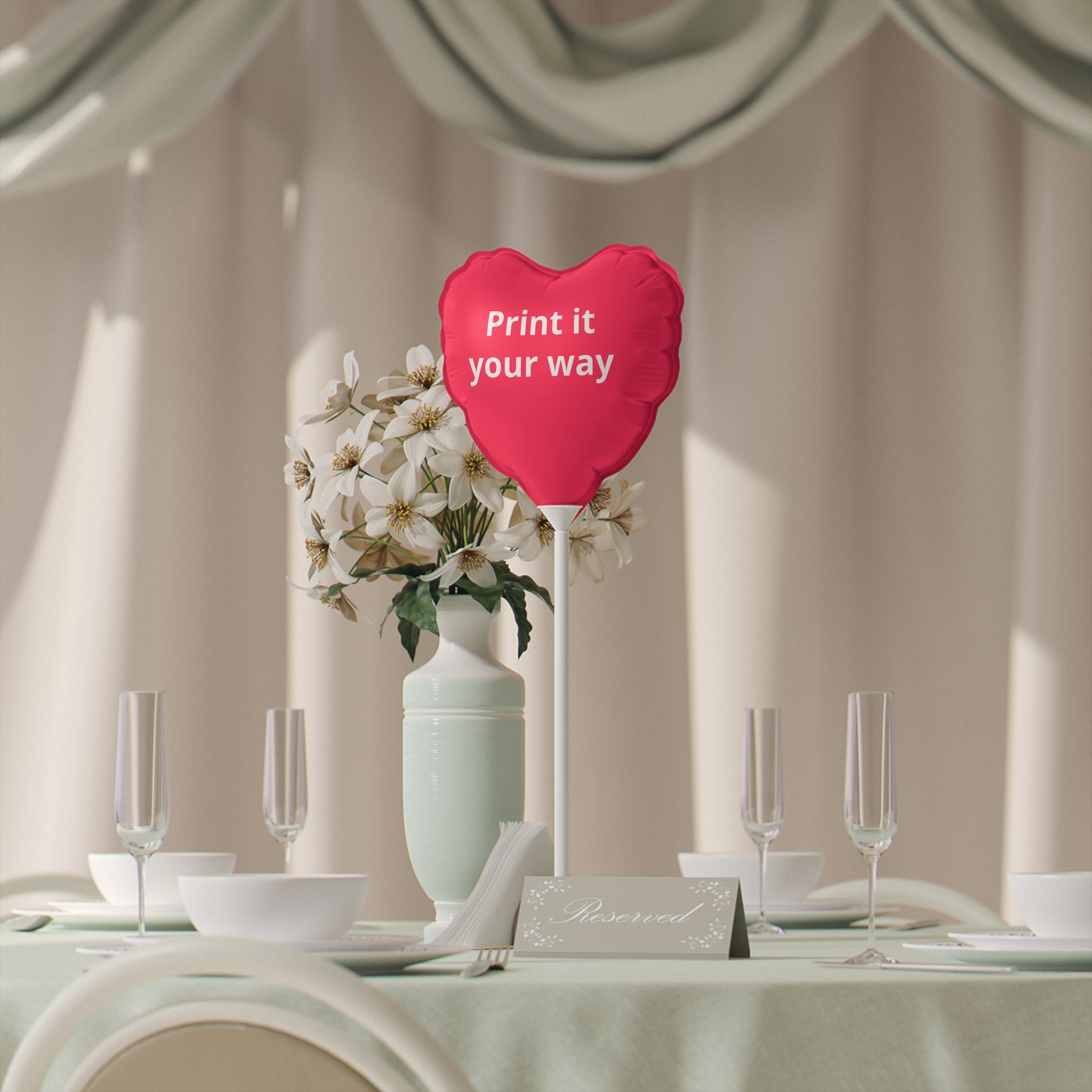Personalized 6" Heart-Shaped Custom Print Balloon