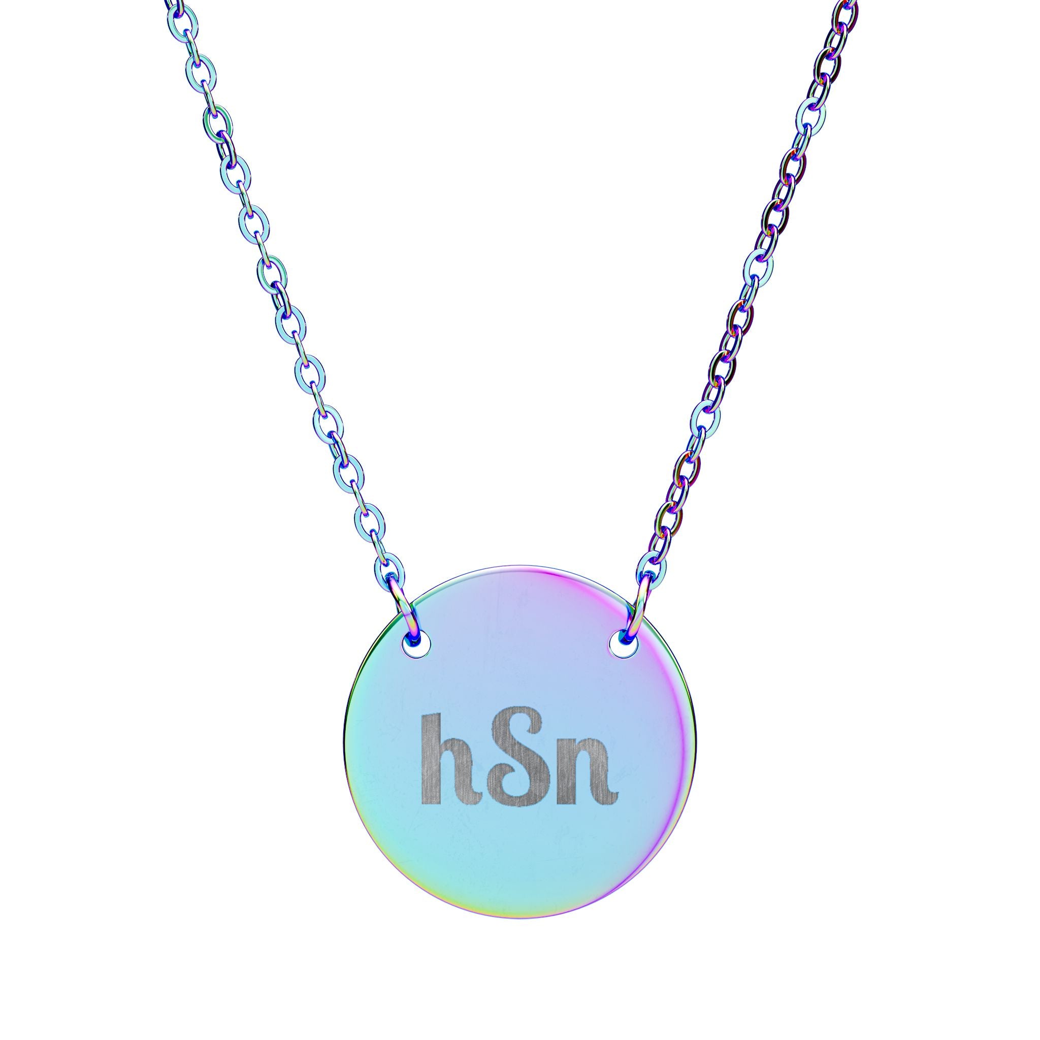 Personalized Engraved Circle Necklace