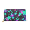Teal Galaxy Zipper Wallet
