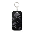 Skull Pattern Keychain — Gothic Double-Sided Skull Charm