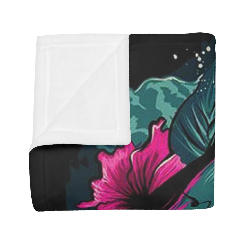 Skull Bloom Plush Fleece Blanket