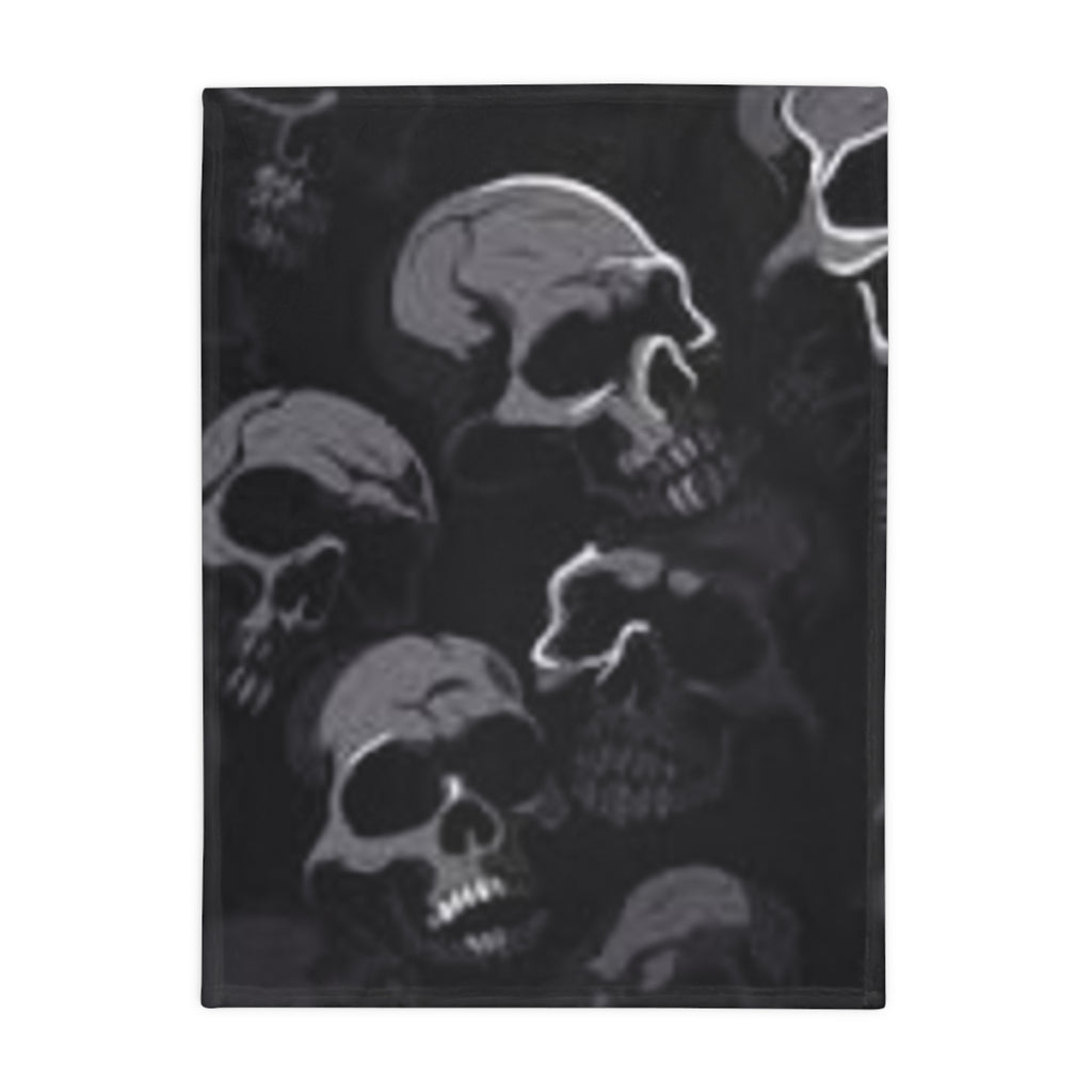 Dark Skull Plush Fleece Blanket