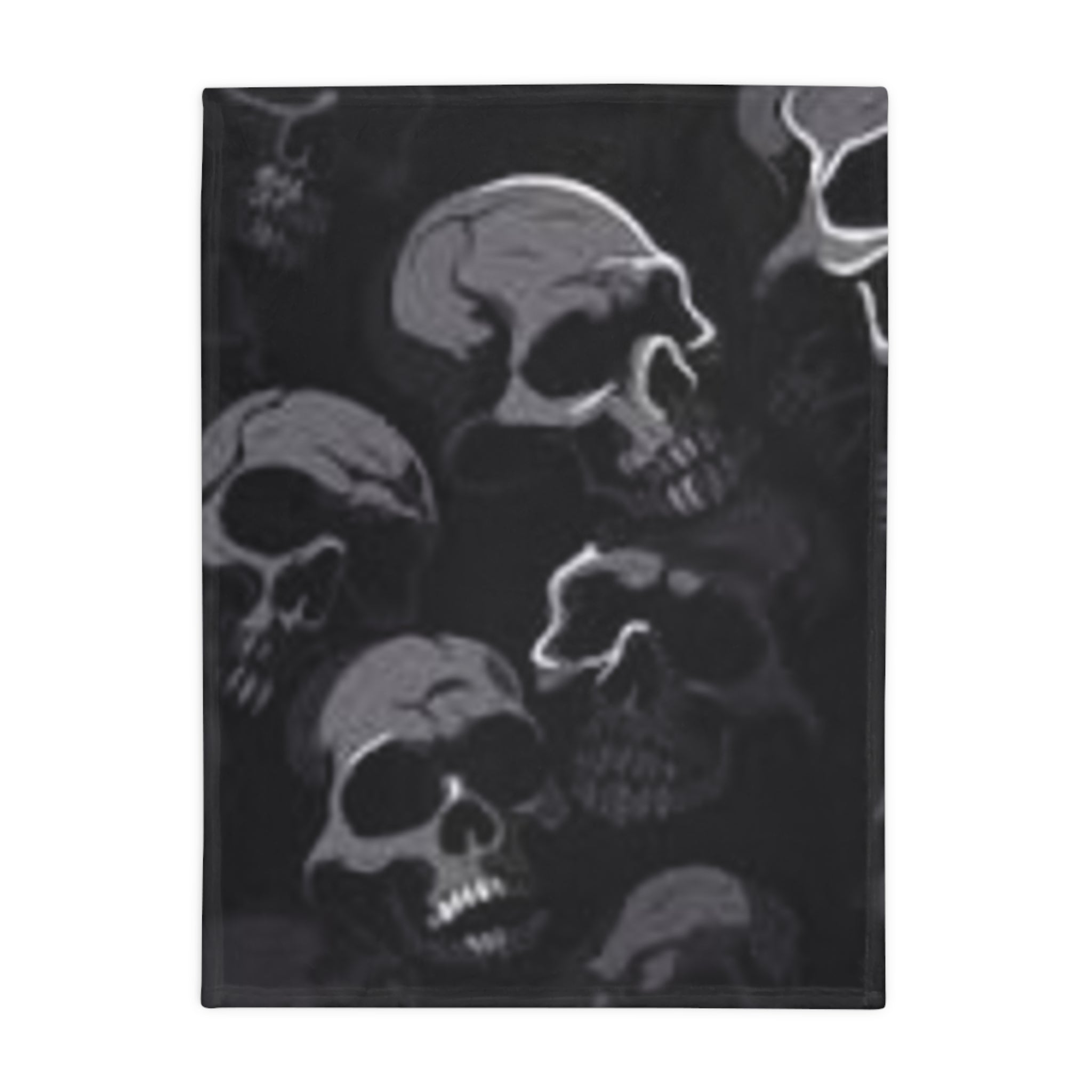 Dark Skull Plush Fleece Blanket