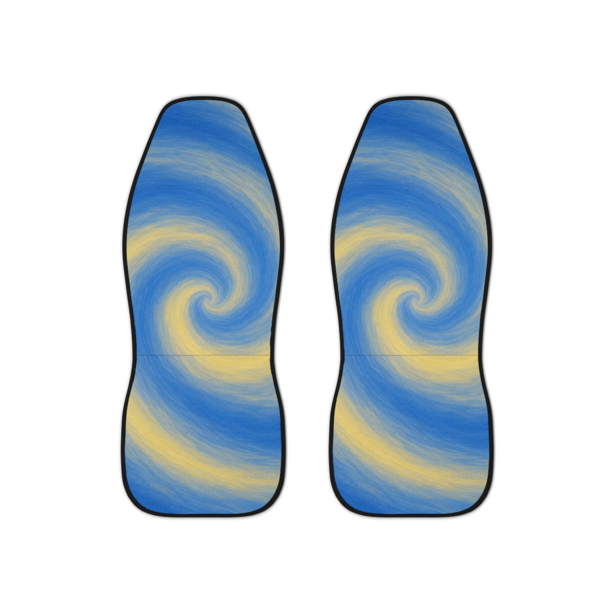 Blue Lemon Swirl Car Seat Covers