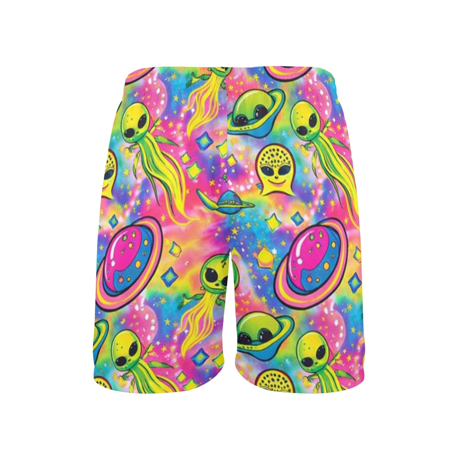 Neon Space Beach Shorts