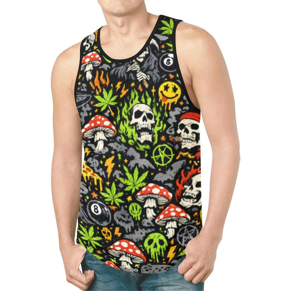 Skull Static Mens Tank