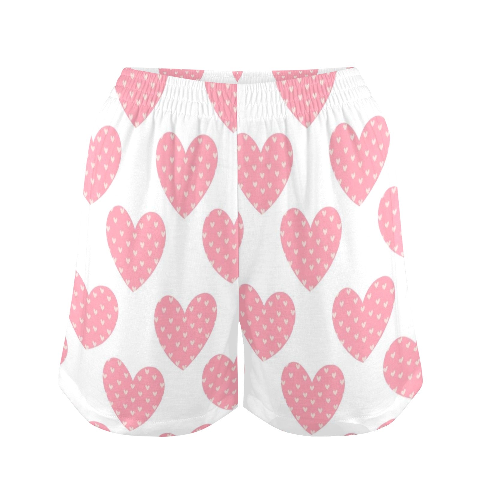 Pink Hearts Pajama Shorts