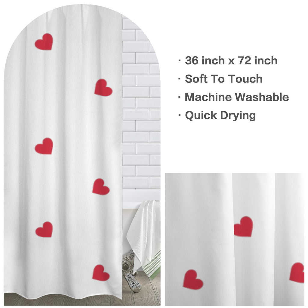 Cutie Heart Shower Curtain 36"x72"
