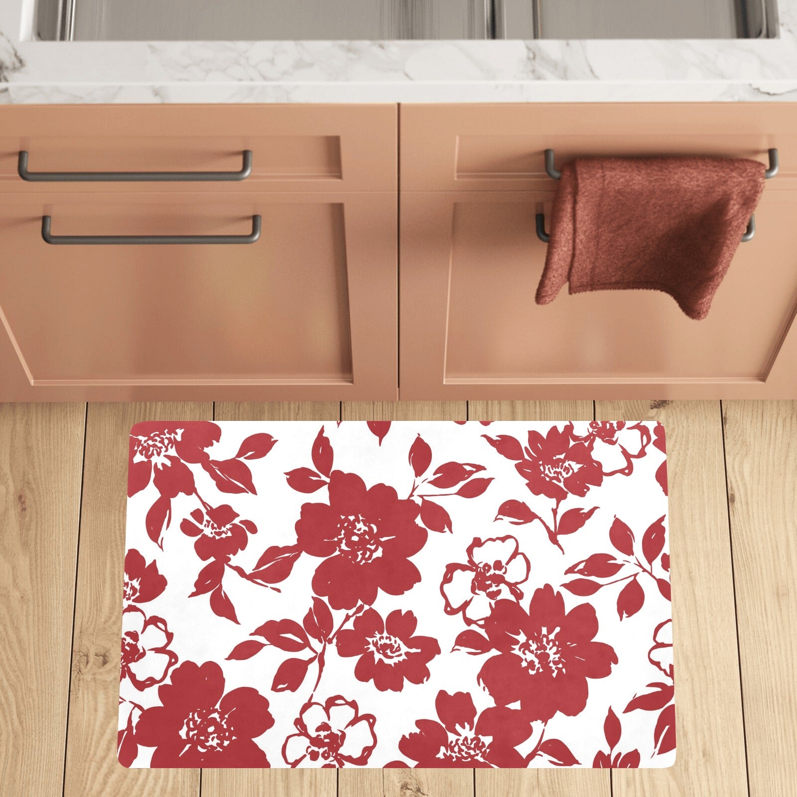 Scarlett Petal Kitchen Mat