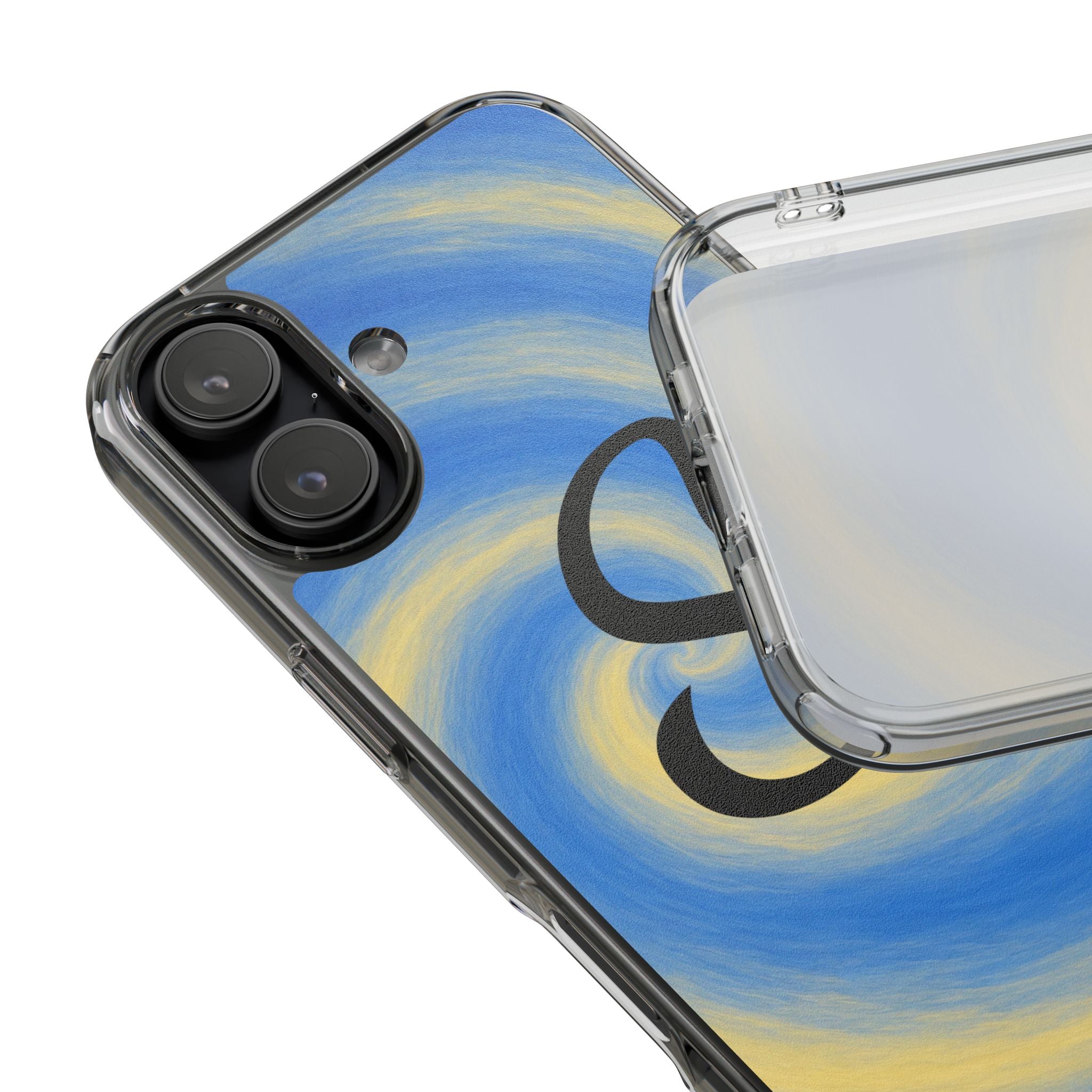 Personalized Blue Lemon Swirl Impact Phone Case