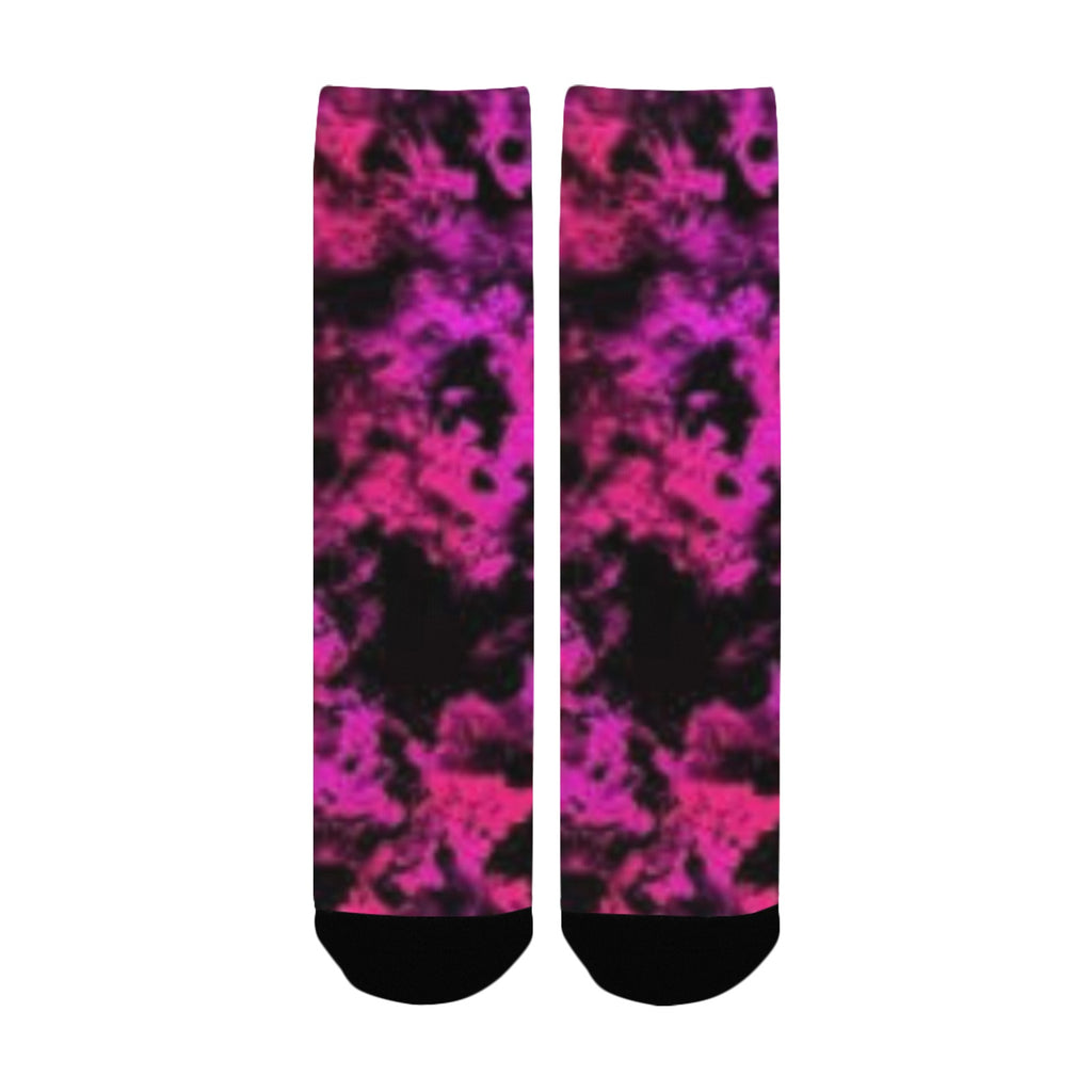 Electric Pink Tye Dye Socks