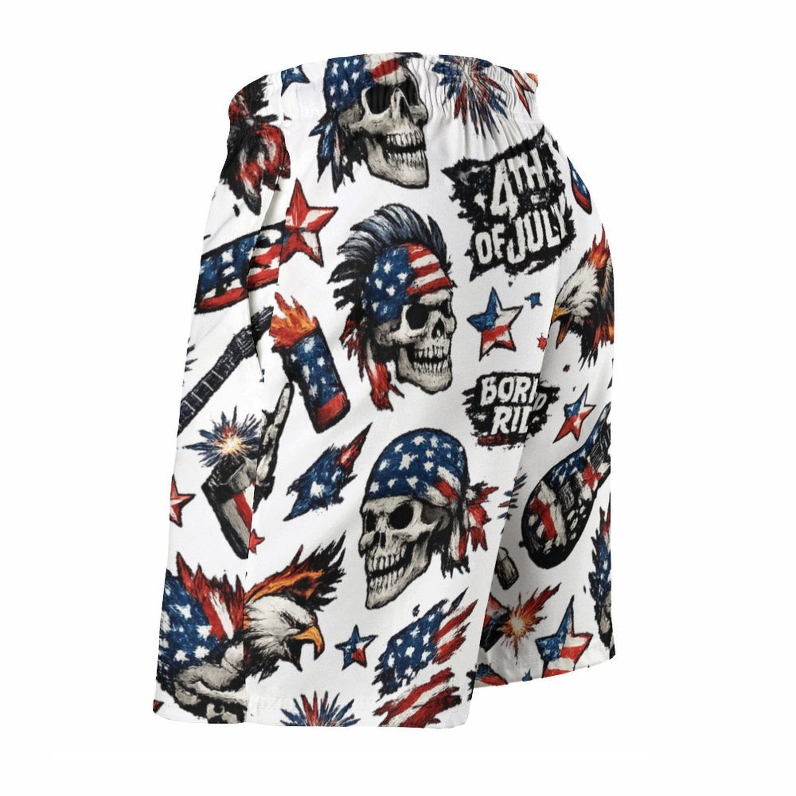Custom Men's Quick Dry Swim Trunks Elastic Waist Drawstring Beach Shorts