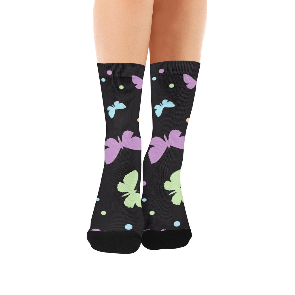 Pastel Butterfly Womens Socks