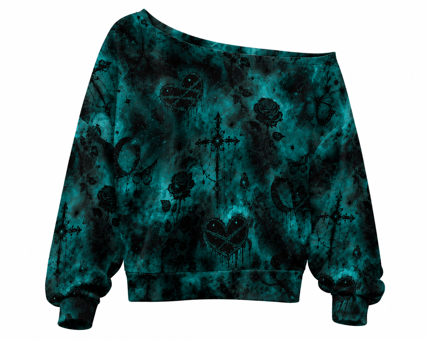 Emerald Halo Off The Shoulder Long Sleeve