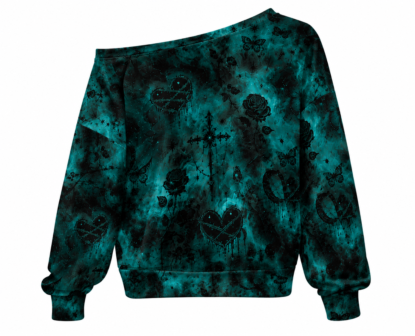 Emerald Halo Off The Shoulder Long Sleeve