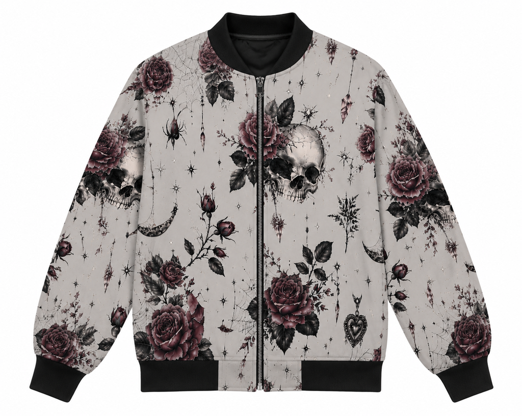 Blooming Skull Bomber Jacket