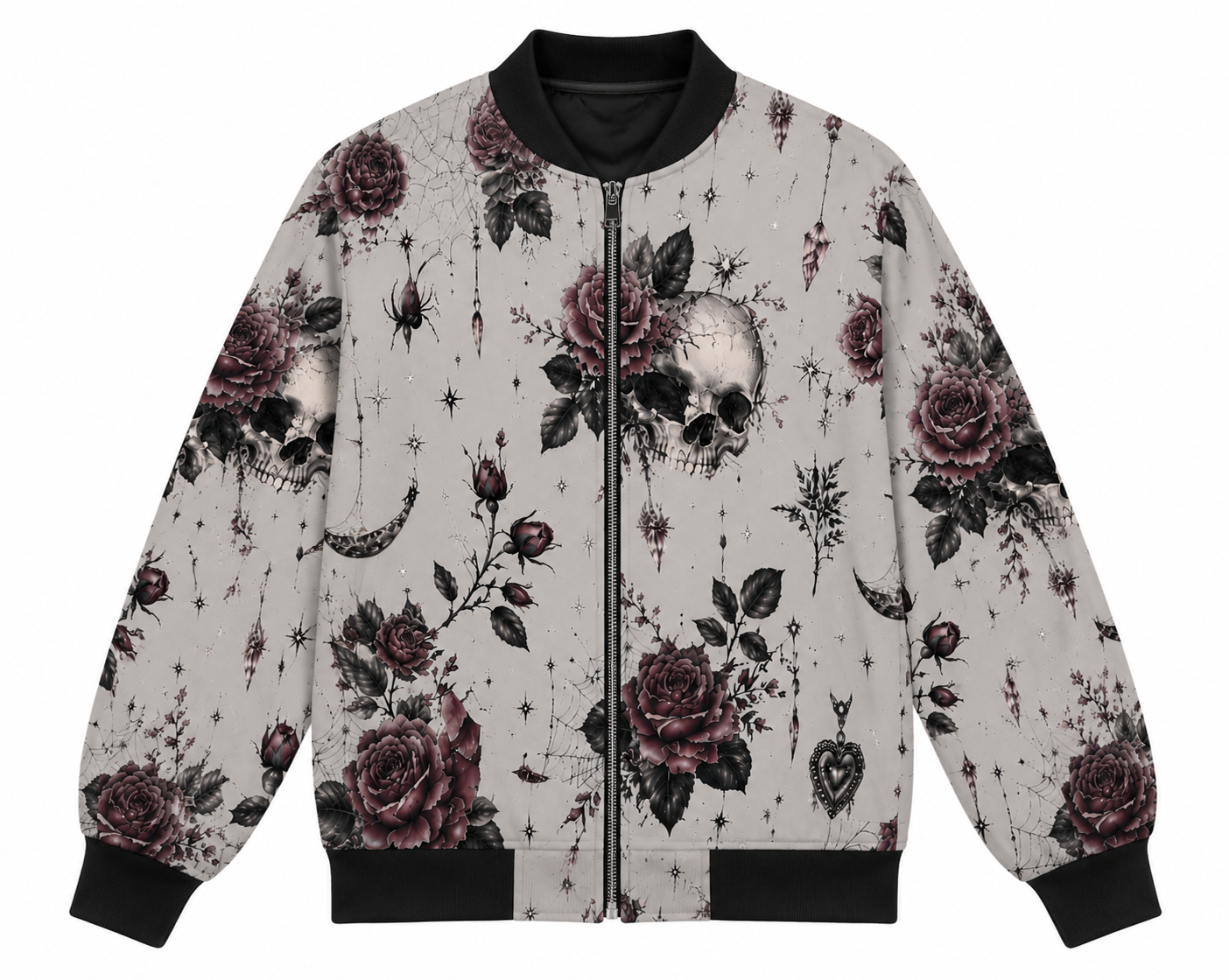 Blooming Skull Bomber Jacket