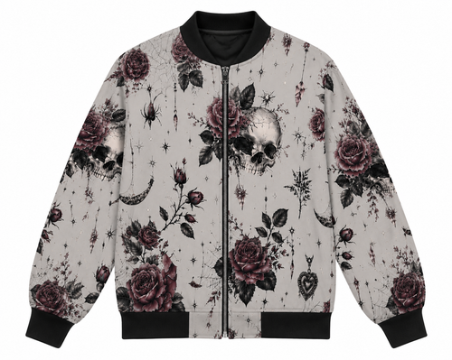 Blooming Skull Bomber Jacket