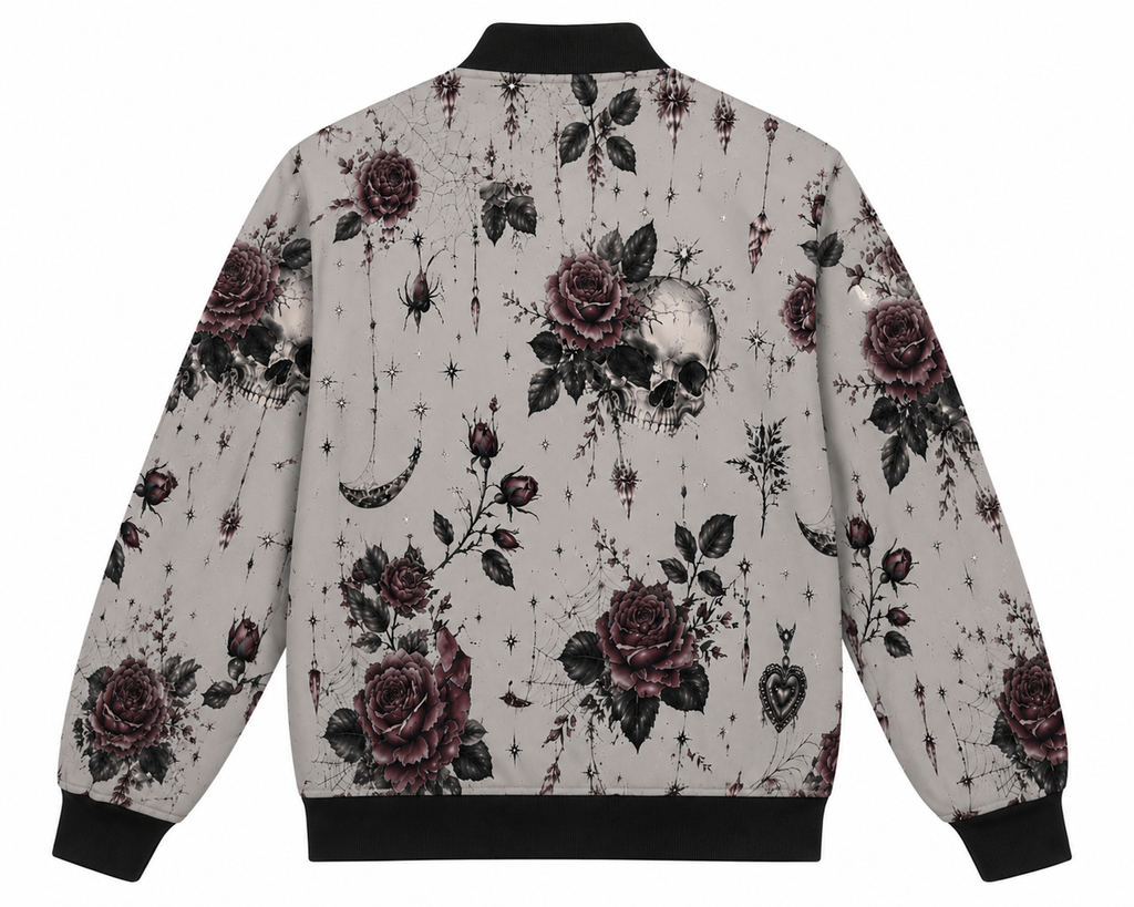 Blooming Skull Bomber Jacket