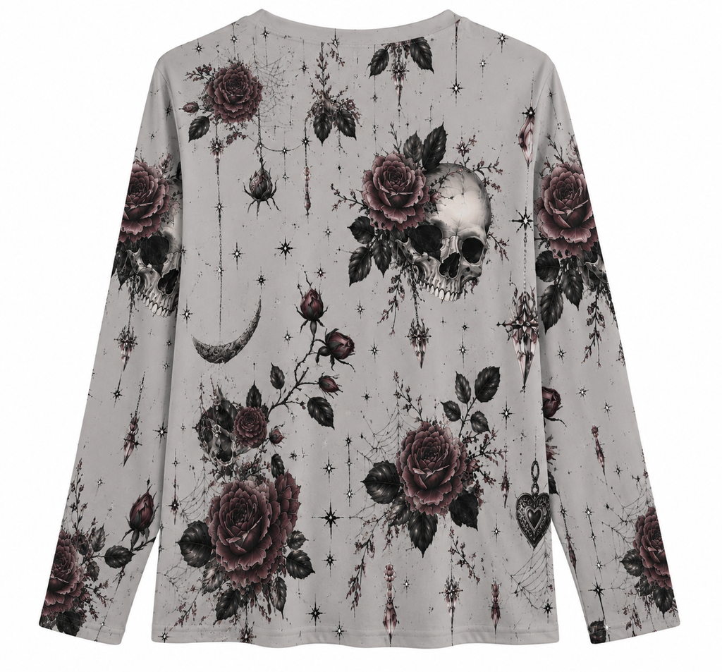 Blooming Skull Long Sleeve Tee