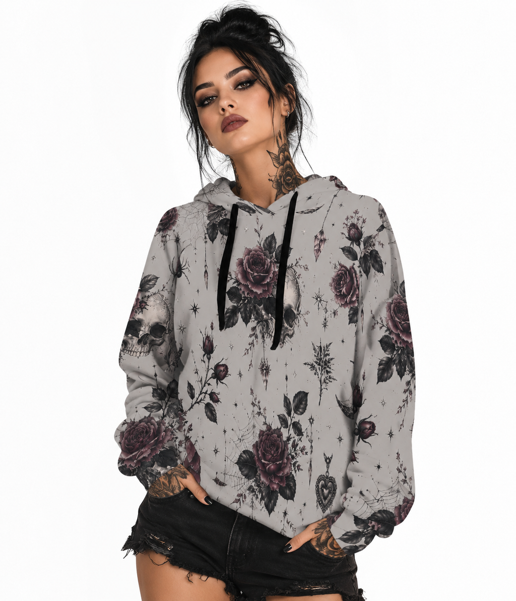 Blooming Skull Hoodie