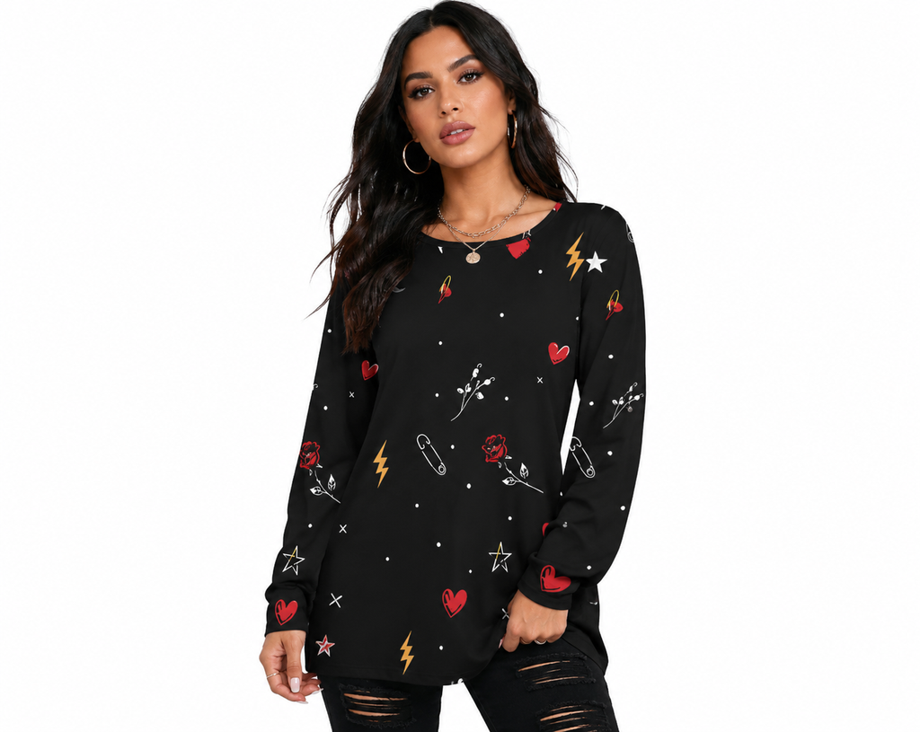 Broken Hearts Long Sleeve Tee