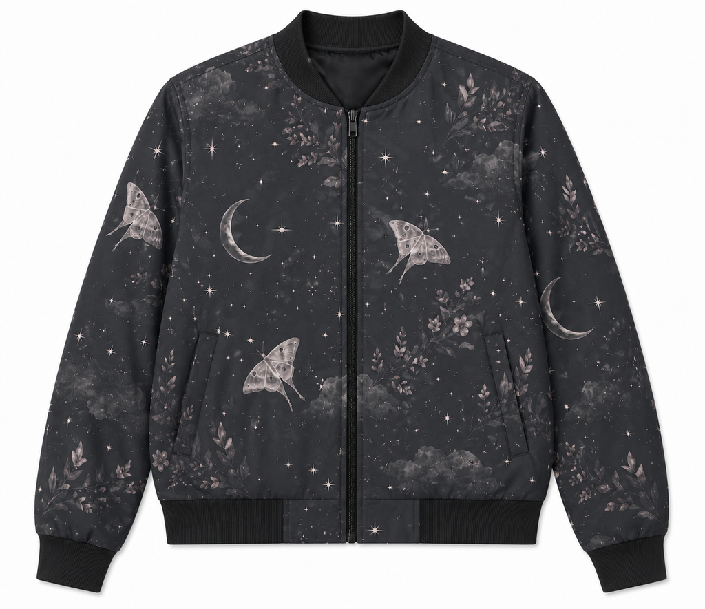 Silver NIght Bomber Jacket