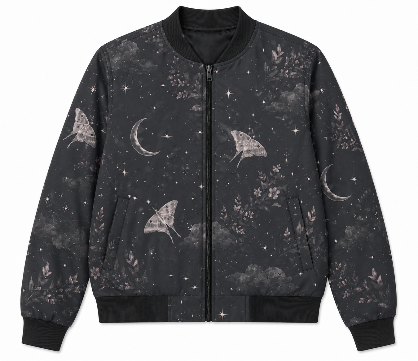 Silver NIght Bomber Jacket